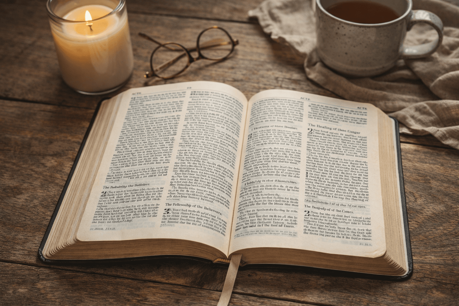 Open Bible and scripture